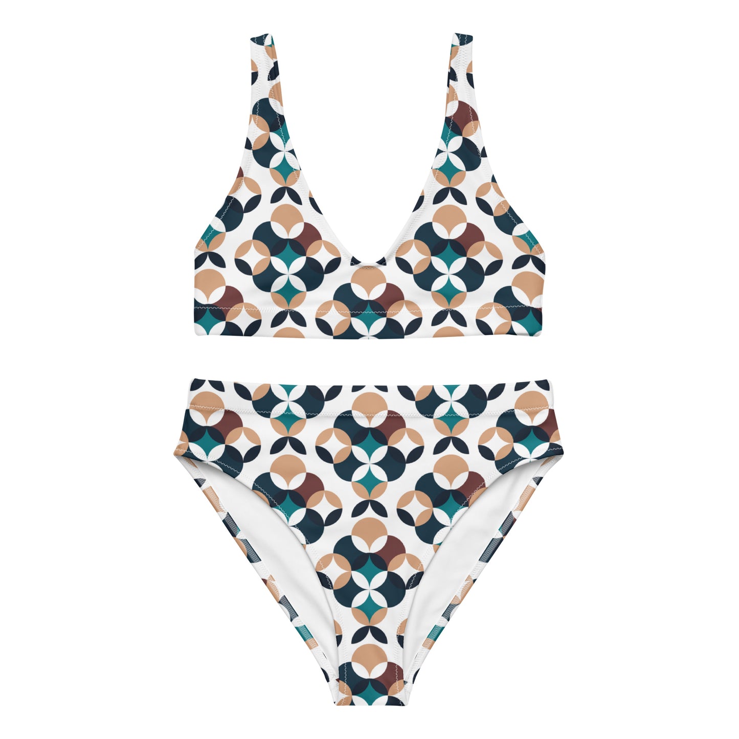 Recycled high-waisted bikini in LV