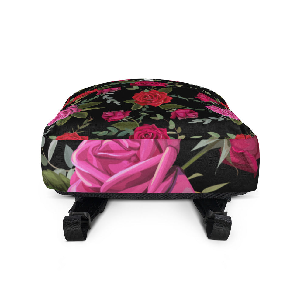 Backpack with Outside Pocket in Floral