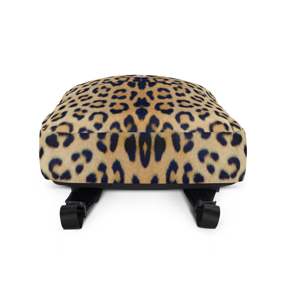 Backpack with Outside Pocket in Leopard