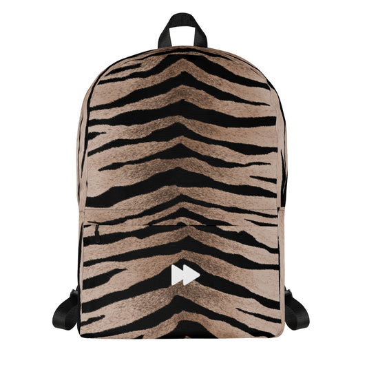 Backpack With Outside Pocket in Tiger
