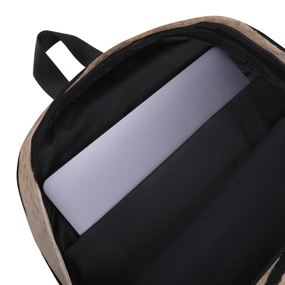 Backpack With Outside Pocket in Tiger