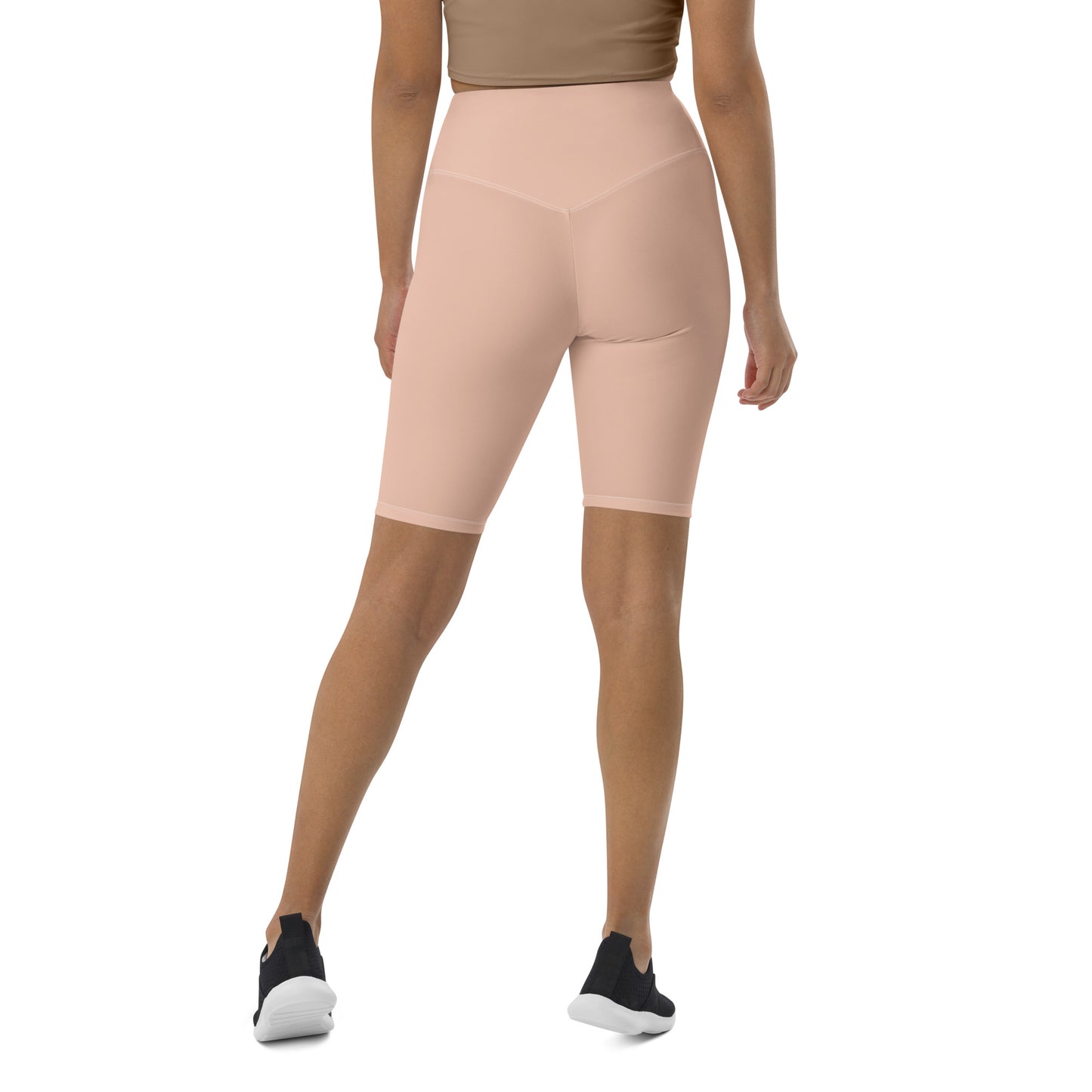 Women High-Rise Biker Shorts in Perfect Neutral