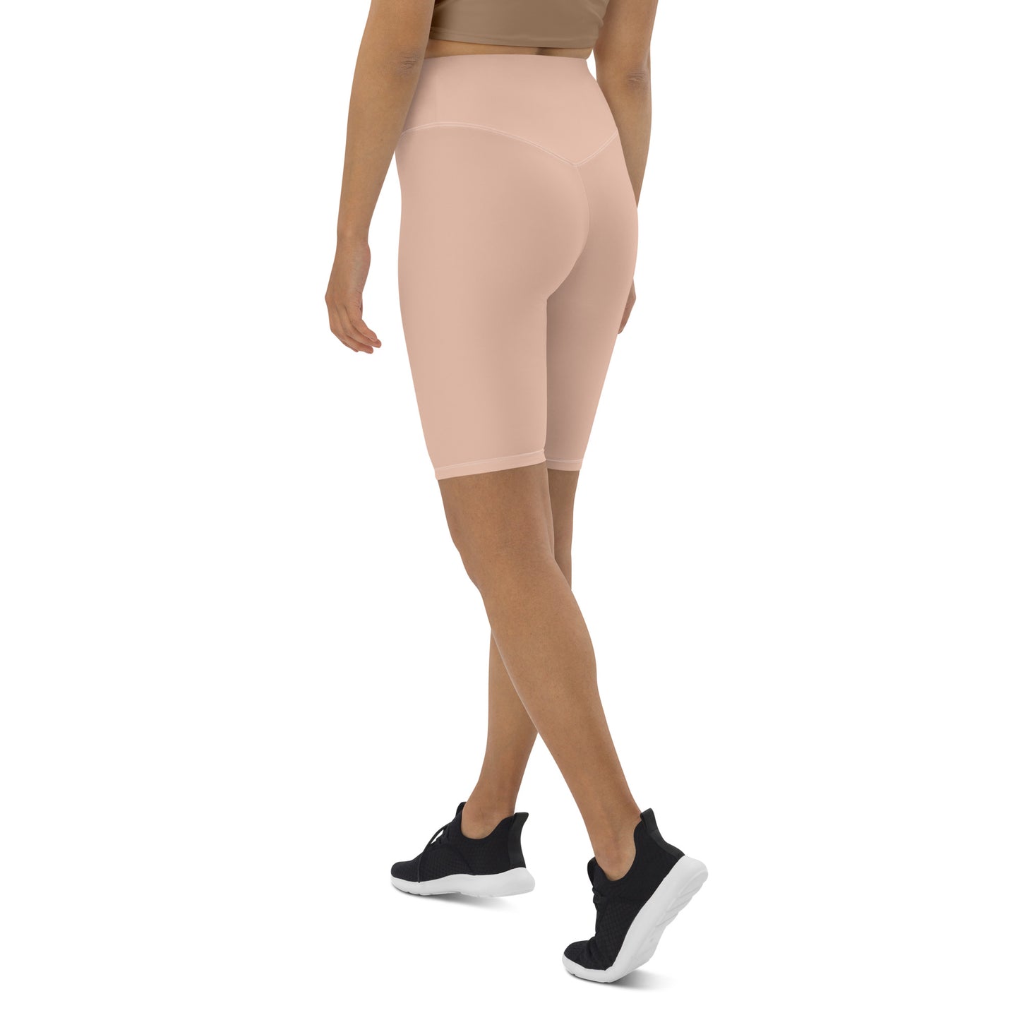 Women High-Rise Biker Shorts in Perfect Neutral