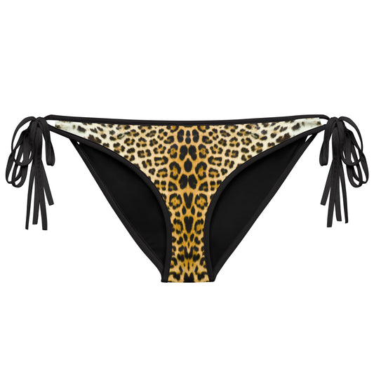 Women Swimwear Set Reversible Bikini Bottom In Leopard