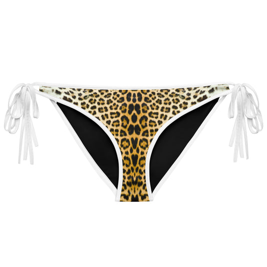 Women Swimwear Set Reversible Bikini Bottom In Leopard