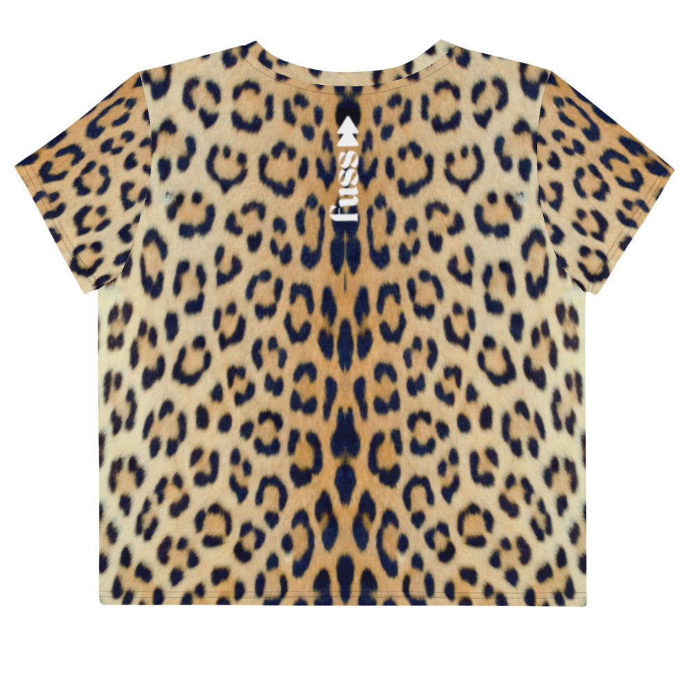 Women Set Crop Tee in Leopard