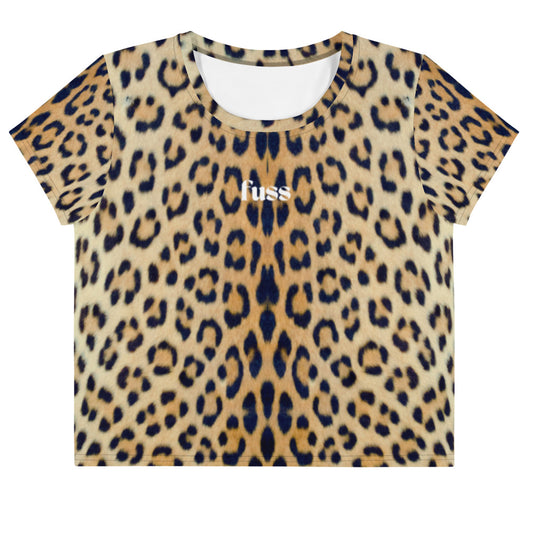 Women Set Crop Tee in Leopard