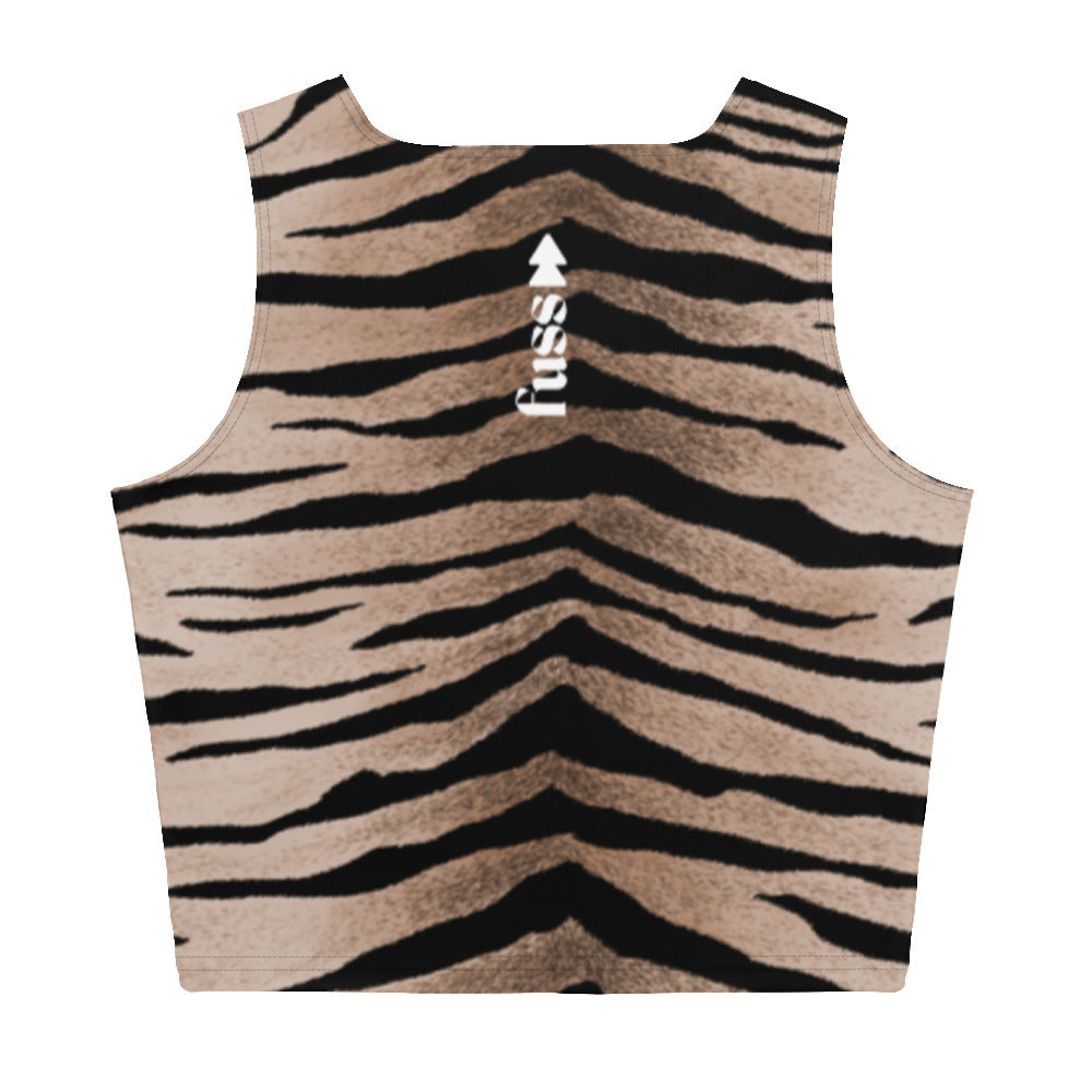 Women Crop Top Set In Tiger Design