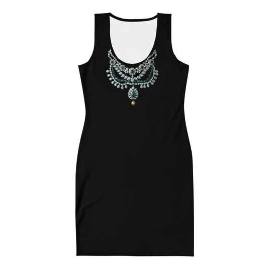 Women Dress Top in Black with Necklace Design