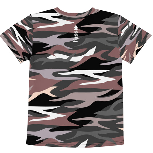 Kids crew neck t-shirt Tee Set In Camo Design