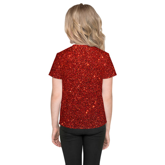 Holiday Kids Tee Set in Red Sparkle