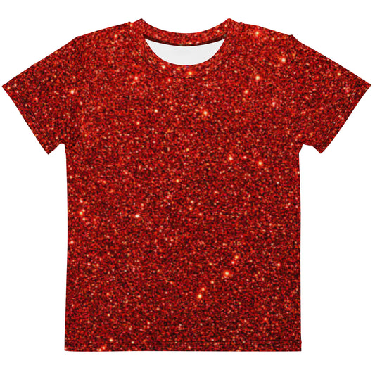 Holiday Kids Tee Set in Red Sparkle
