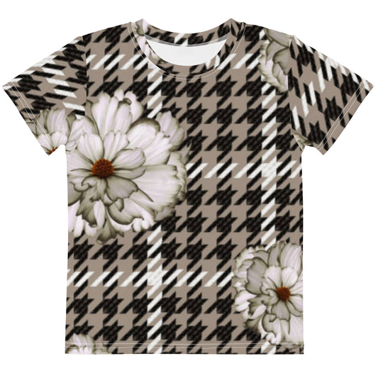 Kids Tee Set in Gingham Flower