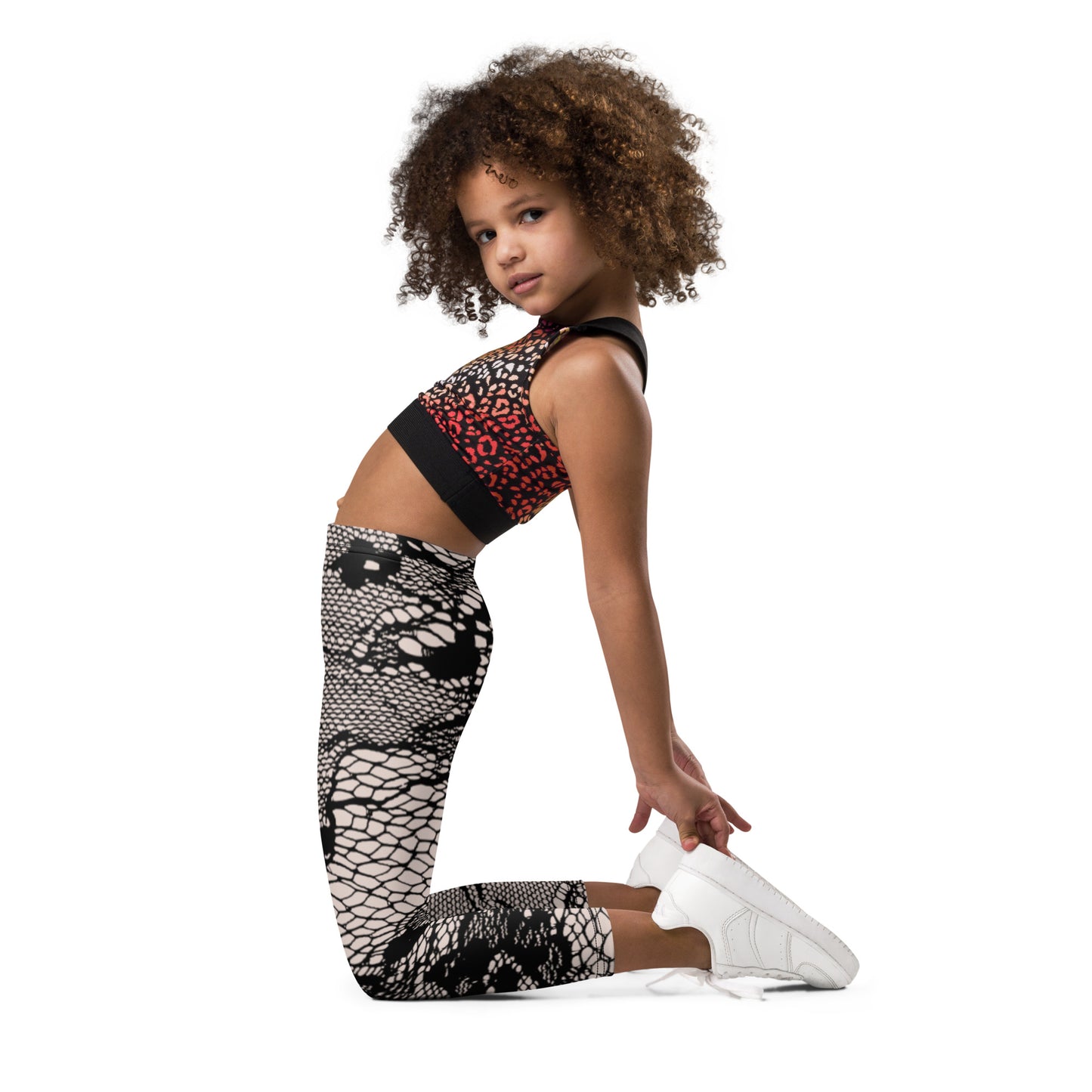 Kid's Leggings Set In Lace