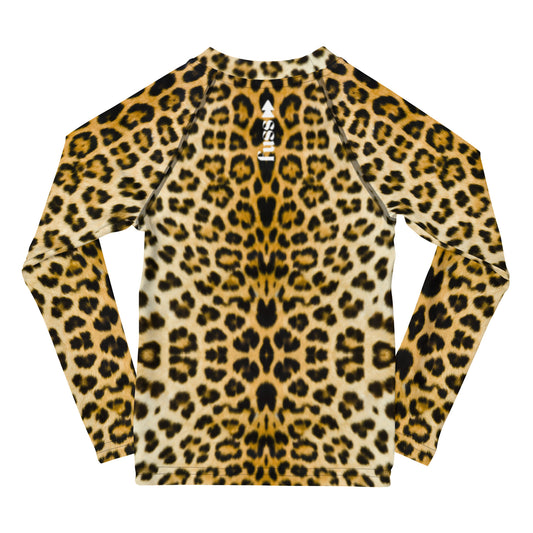 Kids Long Sleeve Top Set in Leopard Design