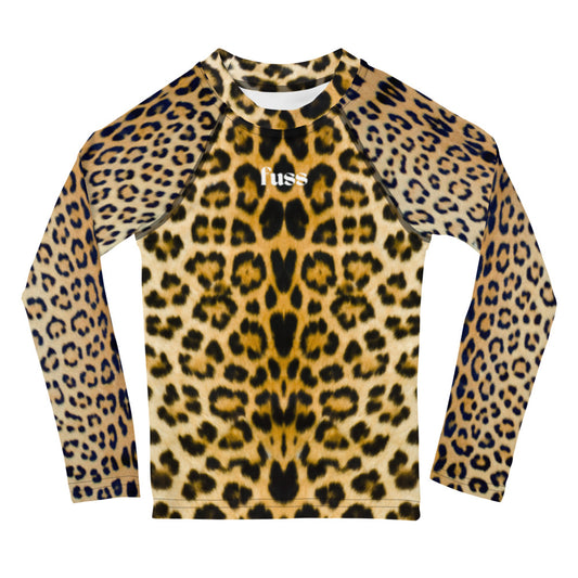 Kids Long Sleeve Top Set in Leopard Design