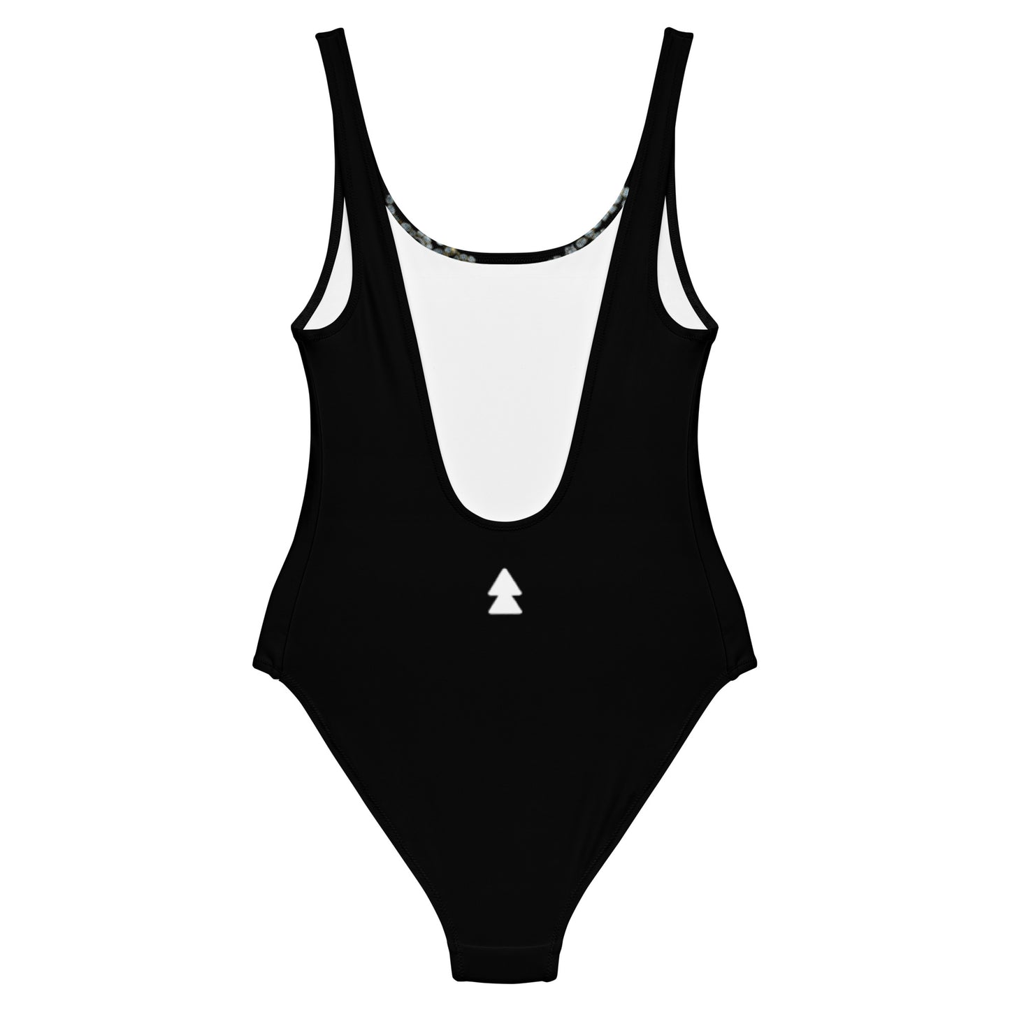 Women One-Piece Swimsuit in Black with Necklace