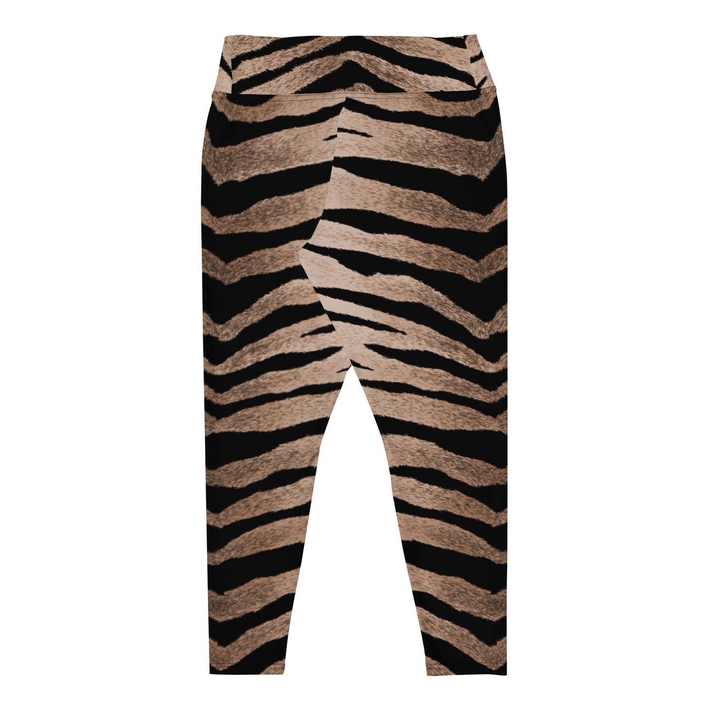 Plus High-Waist Leggings in Tiger Design
