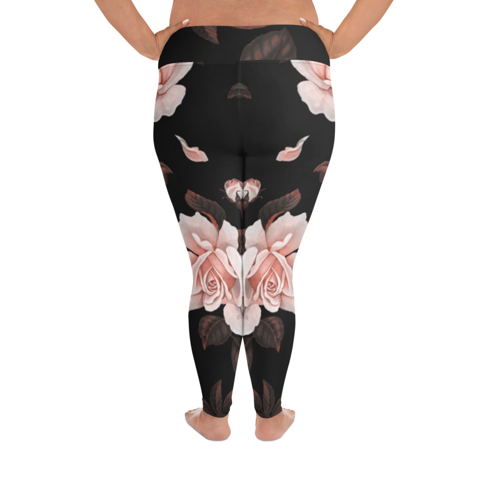 High-rise Plus Leggings in Flowers
