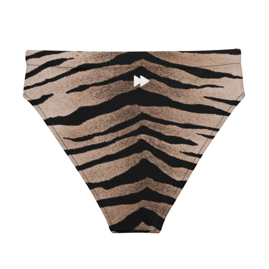 Women Swimwear Eco Recycled High-Rise Bikini Bottom in Tiger