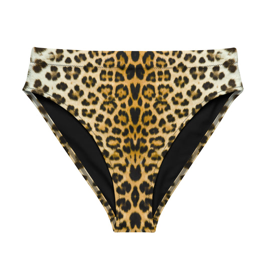 Women Set Swimwear Eco Recycled High-Rise Bikini Bottom in Leopard