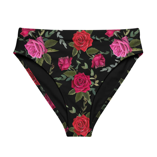 Recycled Eco Women Swimwear High-Rise Bikini Bottom in Floral