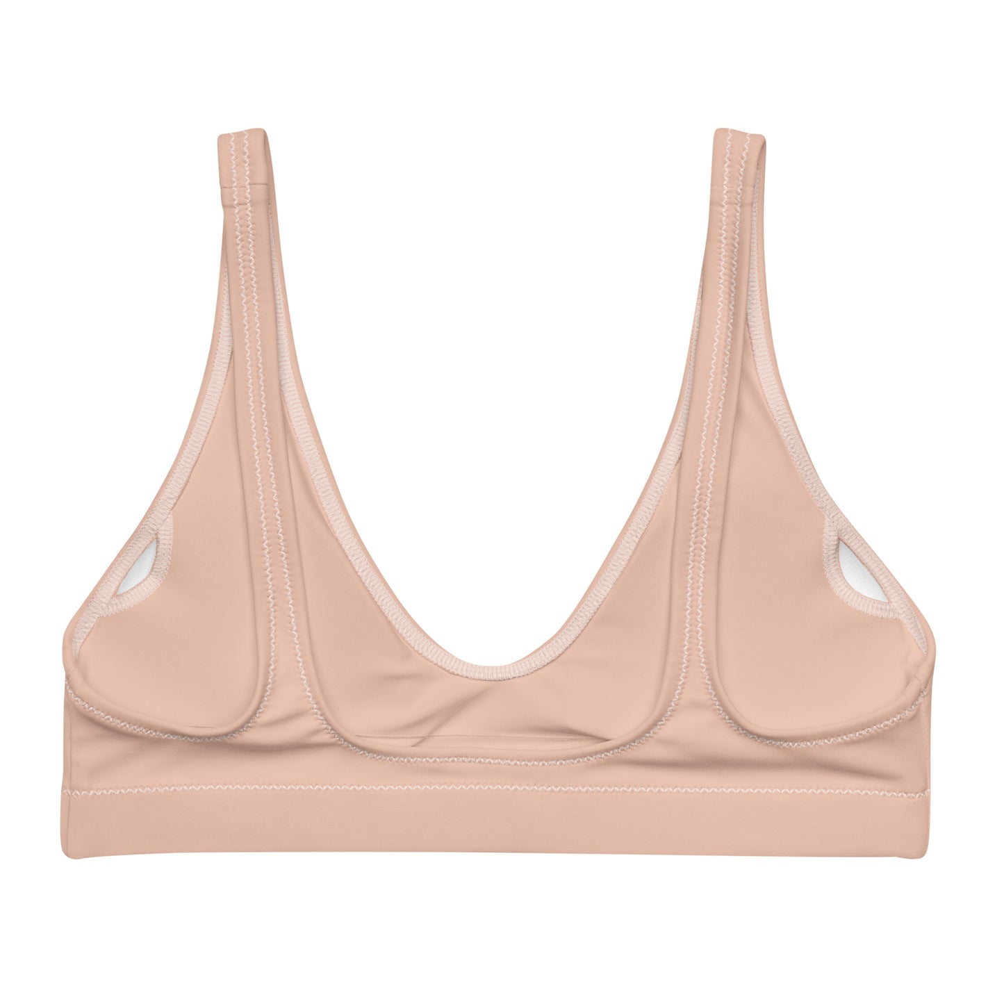 Women Swimwear Eco Recycled Padded Bikini Bra Top In Perfect Neutral