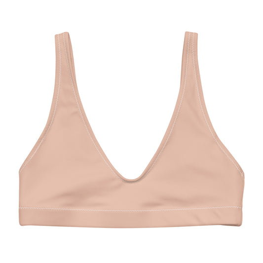 Women Swimwear Eco Recycled Padded Bikini Bra Top In Perfect Neutral