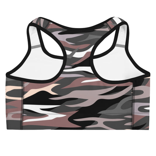Women Top Sports Bra Set In Camo with Love