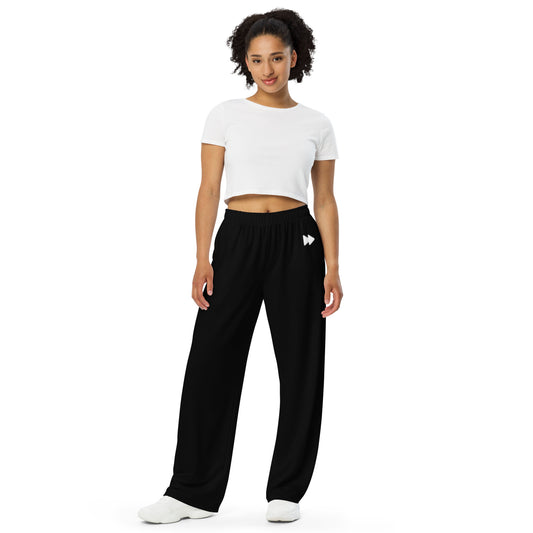 High Rise Wide-leg Pants in Black