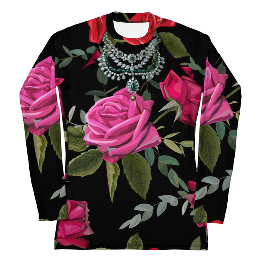 Women's Set Long Sleeve Swim Top in Floral