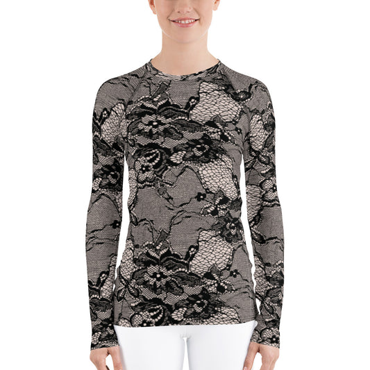 Women's Long Sleeve Top Set in Lace