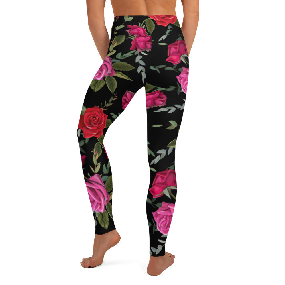 Women Set High-Rise Leggings in Floral