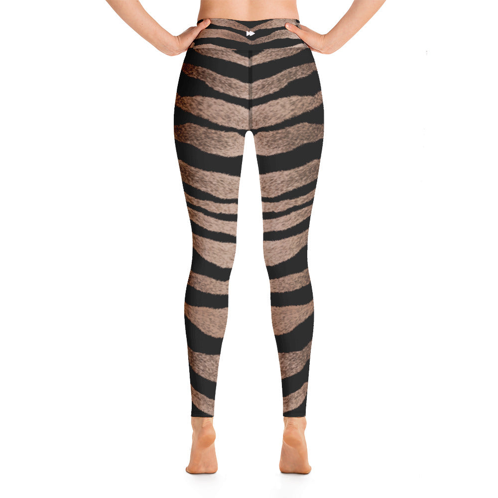 Women High-Rise Leggings Set in Tiger Design