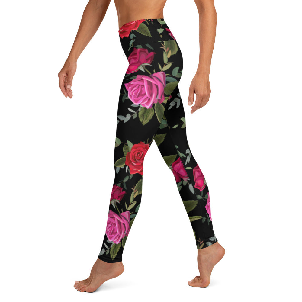 Women Set High-Rise Leggings in Floral