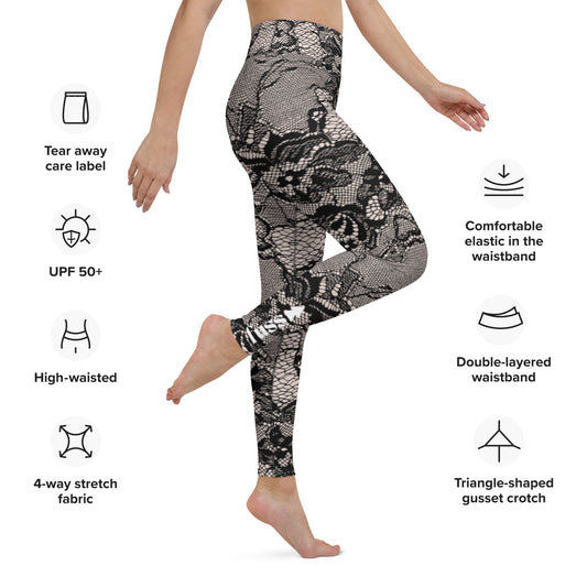 Women High- Rise Leggings in Lace