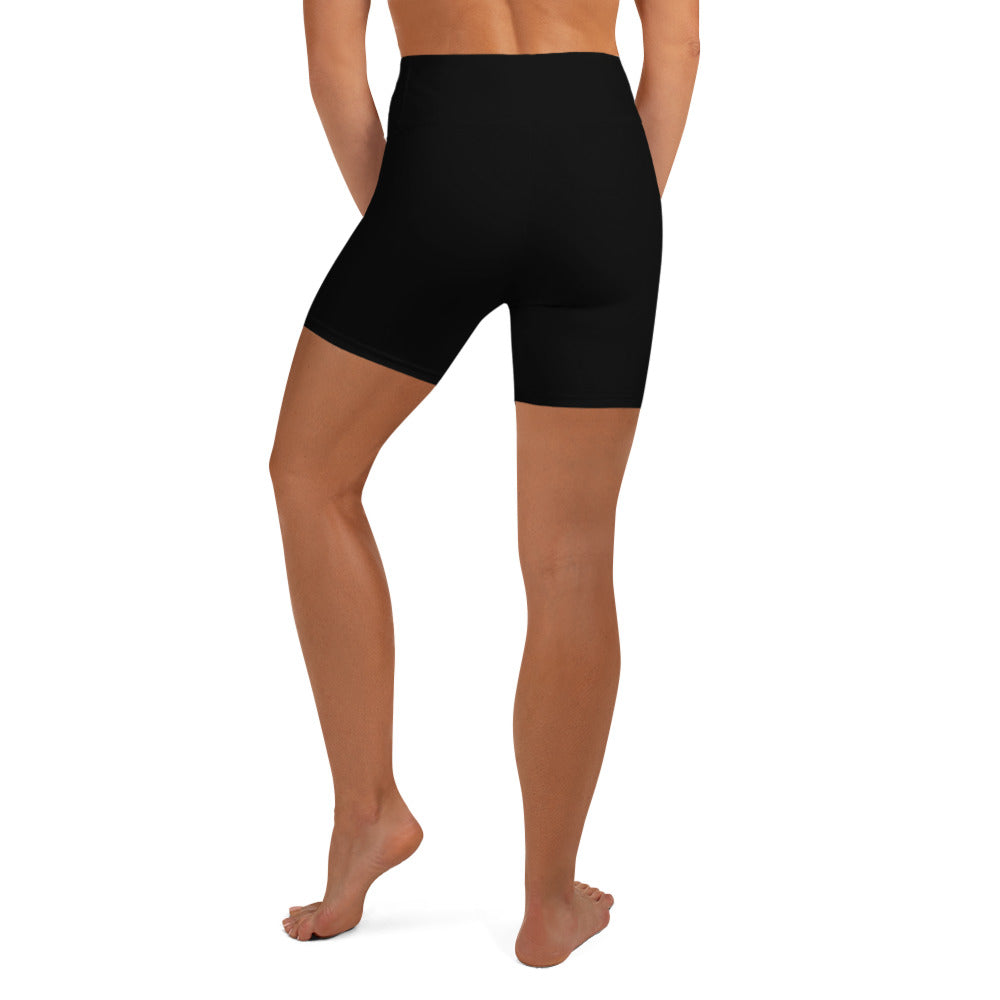 Women High-Rise Biker Shorts in Black