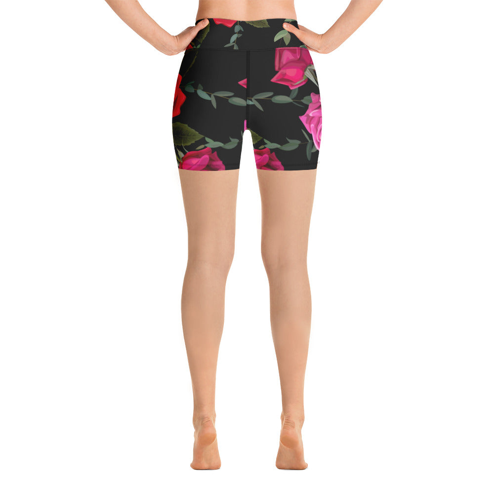 Women Set High-Rise Biker Shorts in Floral