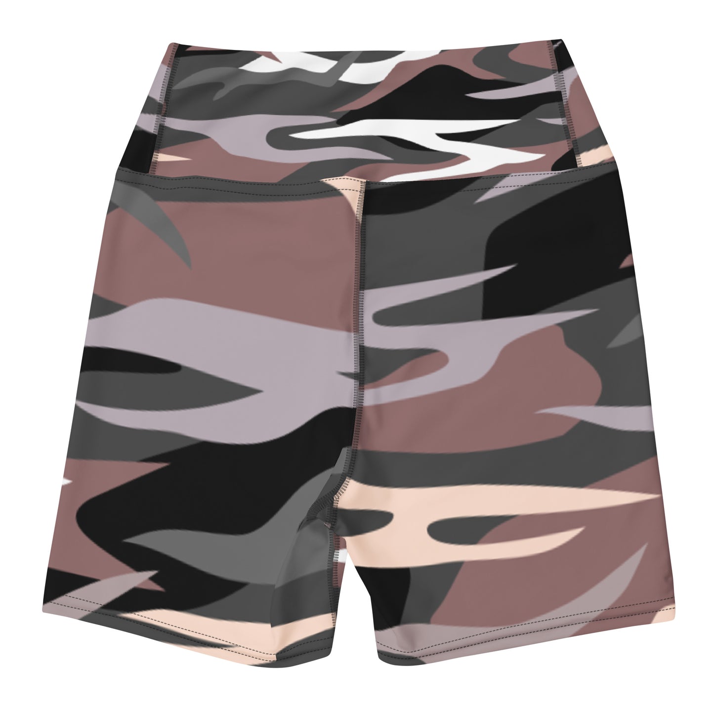 Women High-Rise Biker Set Shorts In Camo Design