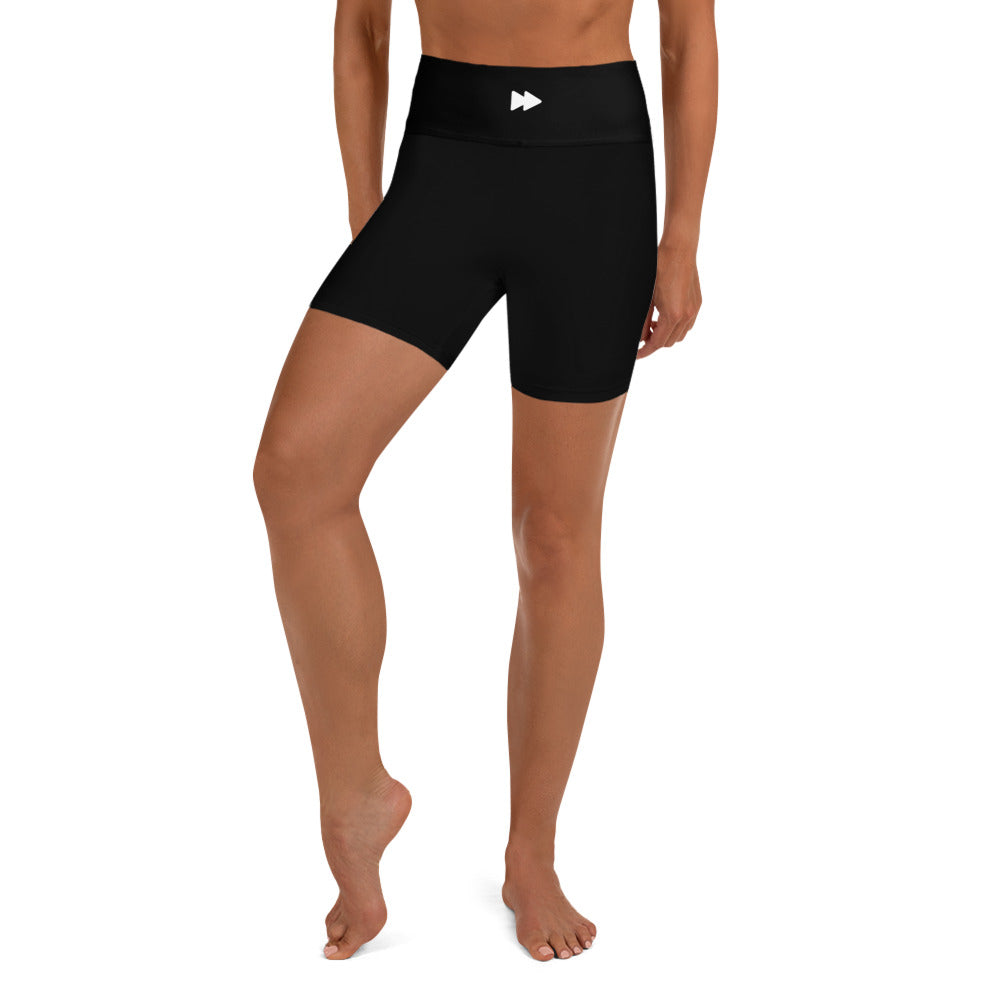 Women High-Rise Biker Shorts in Black