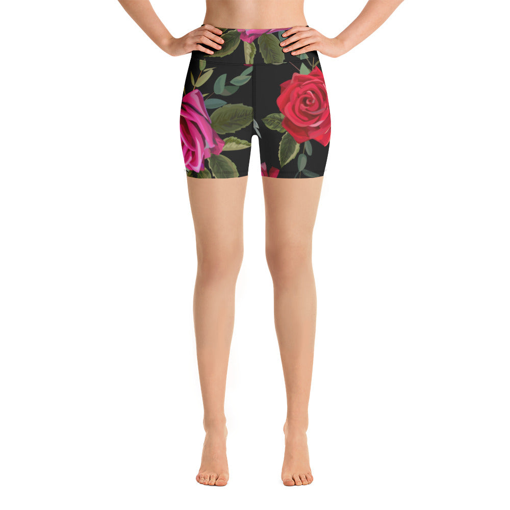 Women Set High-Rise Biker Shorts in Floral