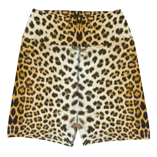 Women Set High-Rise Biker Shorts in Leopard