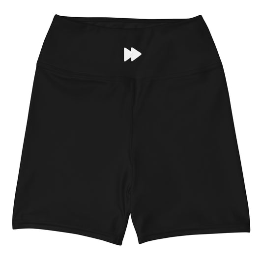 Women High-Rise Biker Shorts in Black