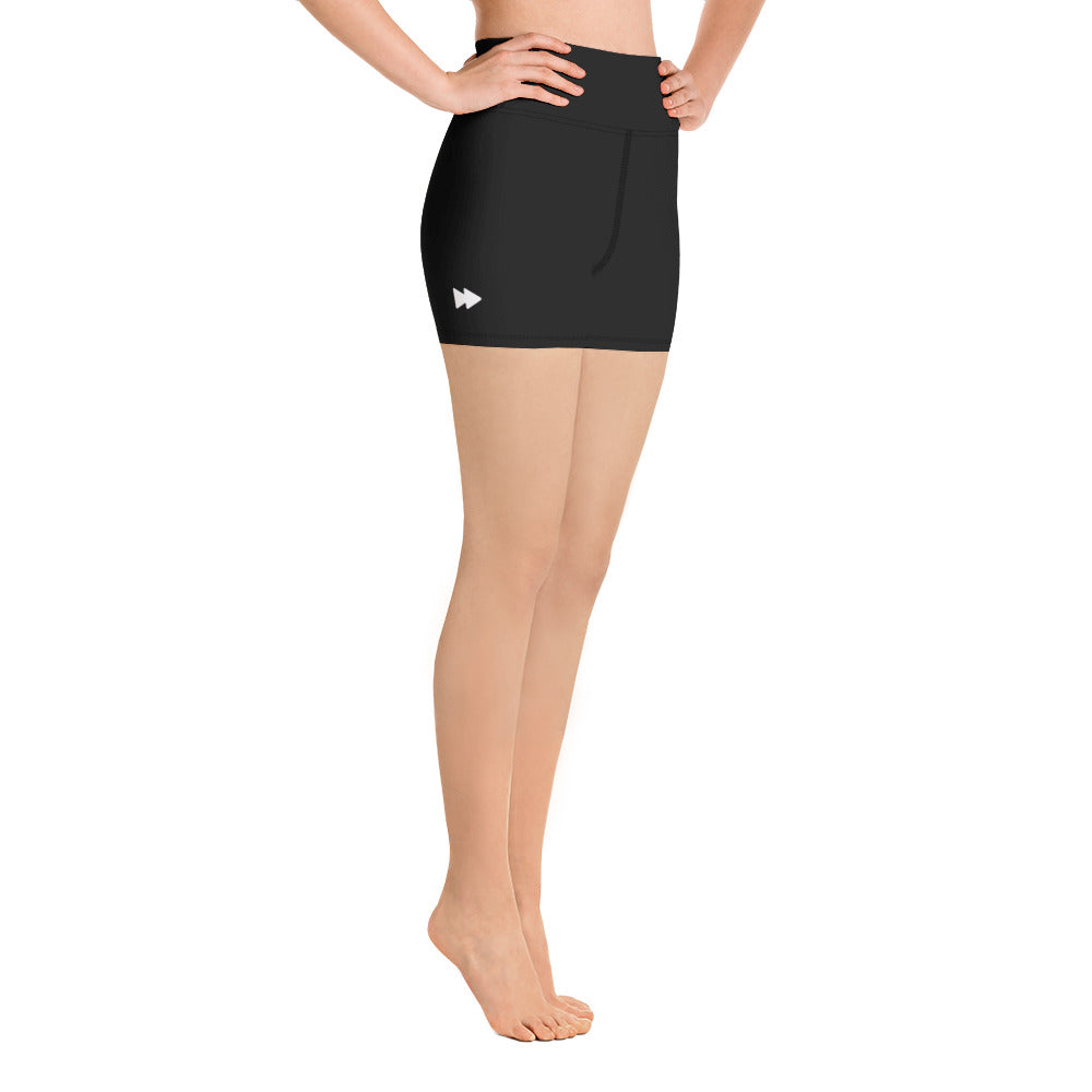 Women High-Rise Short Shorts in Black