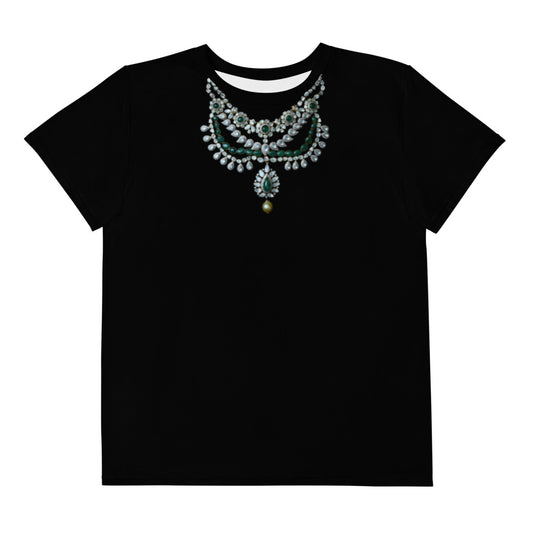 Youth t-shirt with Necklace in Black Design