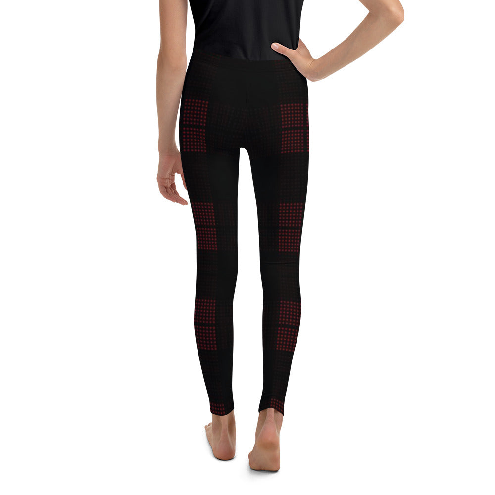 Holiday Youth Leggings in Plaid