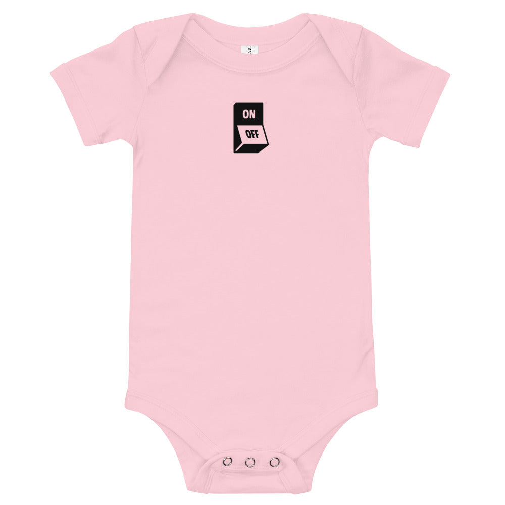 Baby T-shirt Romper Onesie in ON/OFF