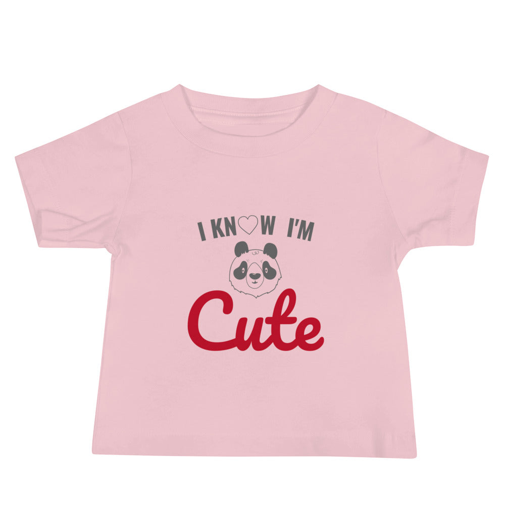 Baby T-shirt in I know I'm Cute