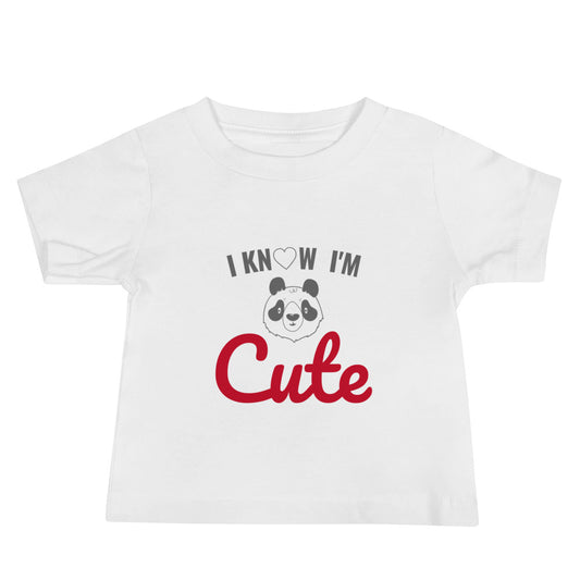 Baby T-shirt in I know I'm Cute