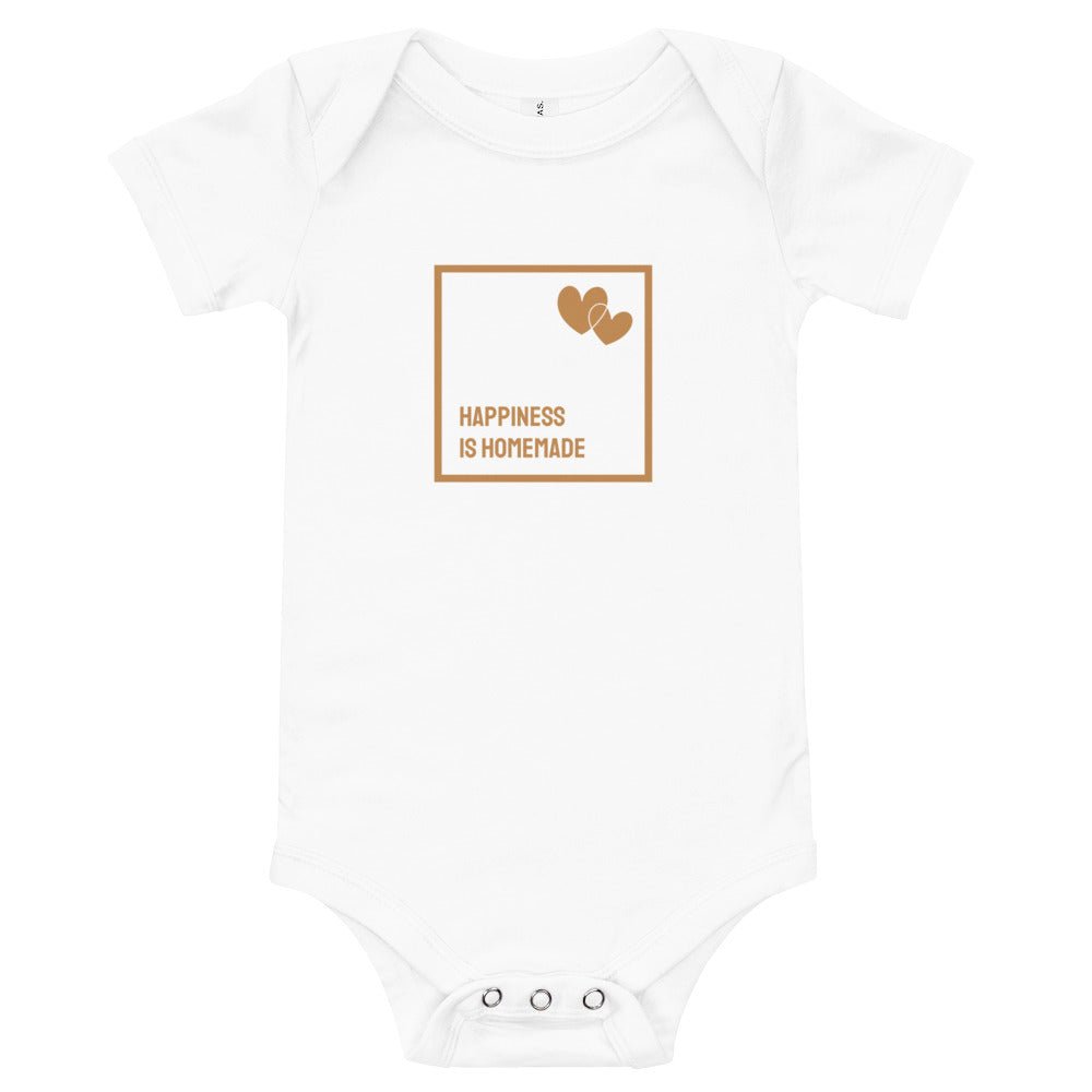 Baby T-shirt Bodysuit in Happiness Is Homemade - fussforward
